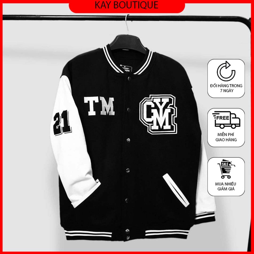Áo khoác nam nữ dù form rộng cao cấp - áo VARSITY - Áo Khoác bóng chày - Áo Khoác Unisex - hot trend Kay Boutique