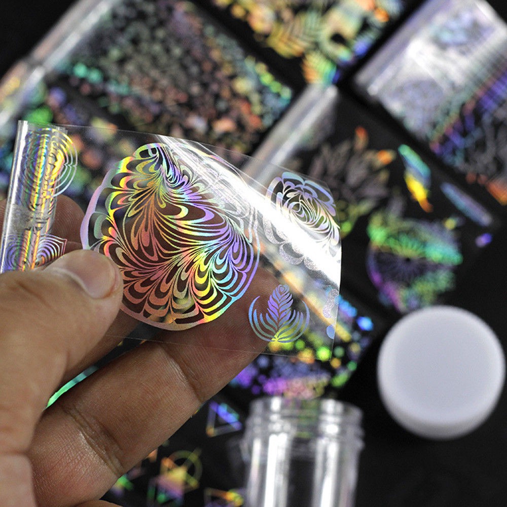 Bộ 8 Miếng Dán Trang Trí Móng Tay Xinh Xắn Cho Nữ