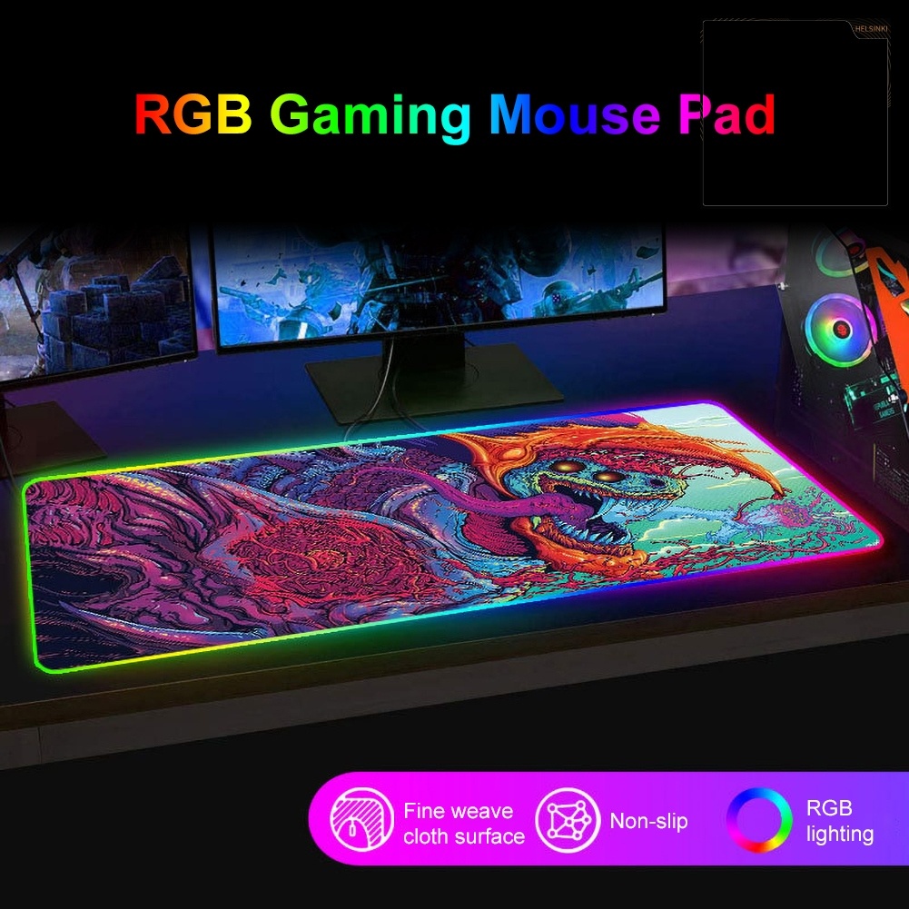 Tấm Lót Chuột Có Đèn Led Rgb Họa Tiết Sư Tử Tuyết Độc Đáo