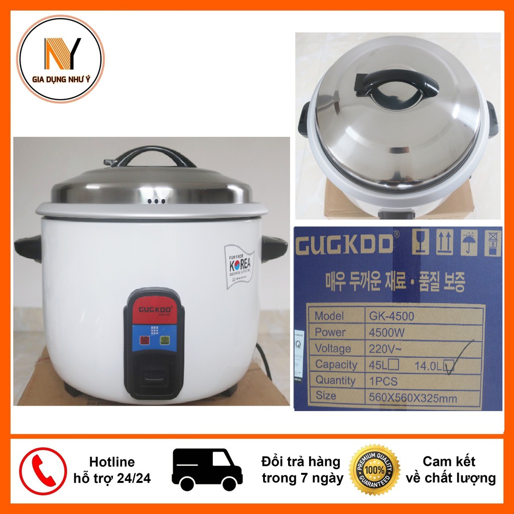 [Mã ELHADEV giảm 4% đơn 300K] Nồi Cơm Điện Công Nghiệp GUCKOO 45 LÍT 4500W Bền Dày Nấu Cơm Ngon BH 12 Tháng