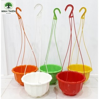 Combo 5 Chậu treo kiểu bí ngô hàng đẹp, chuyên cho cây hoa cảnh
