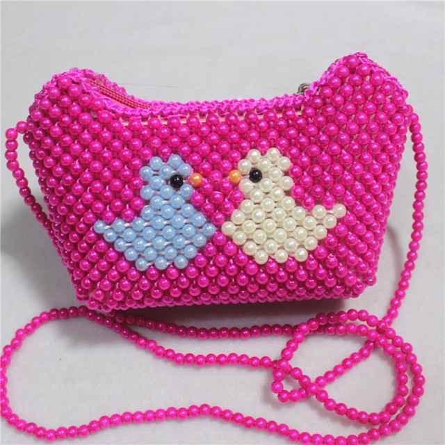Túi/ví Đính Hạt Cườm Nhiều Màu Cho Bé Gái 11*17.5*6cm - Lucky Girl shop