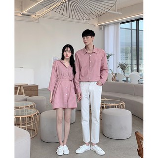 SET CẶP VÁY ÁO SƠ MI NAM NỮ TÌNH NHÂN