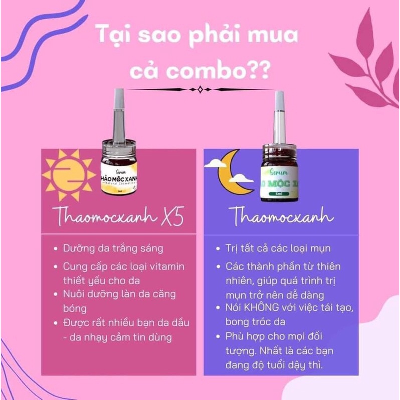 [Sẵn Hàng] COMBO Thảo Mộc Xanh - Chính Hãng