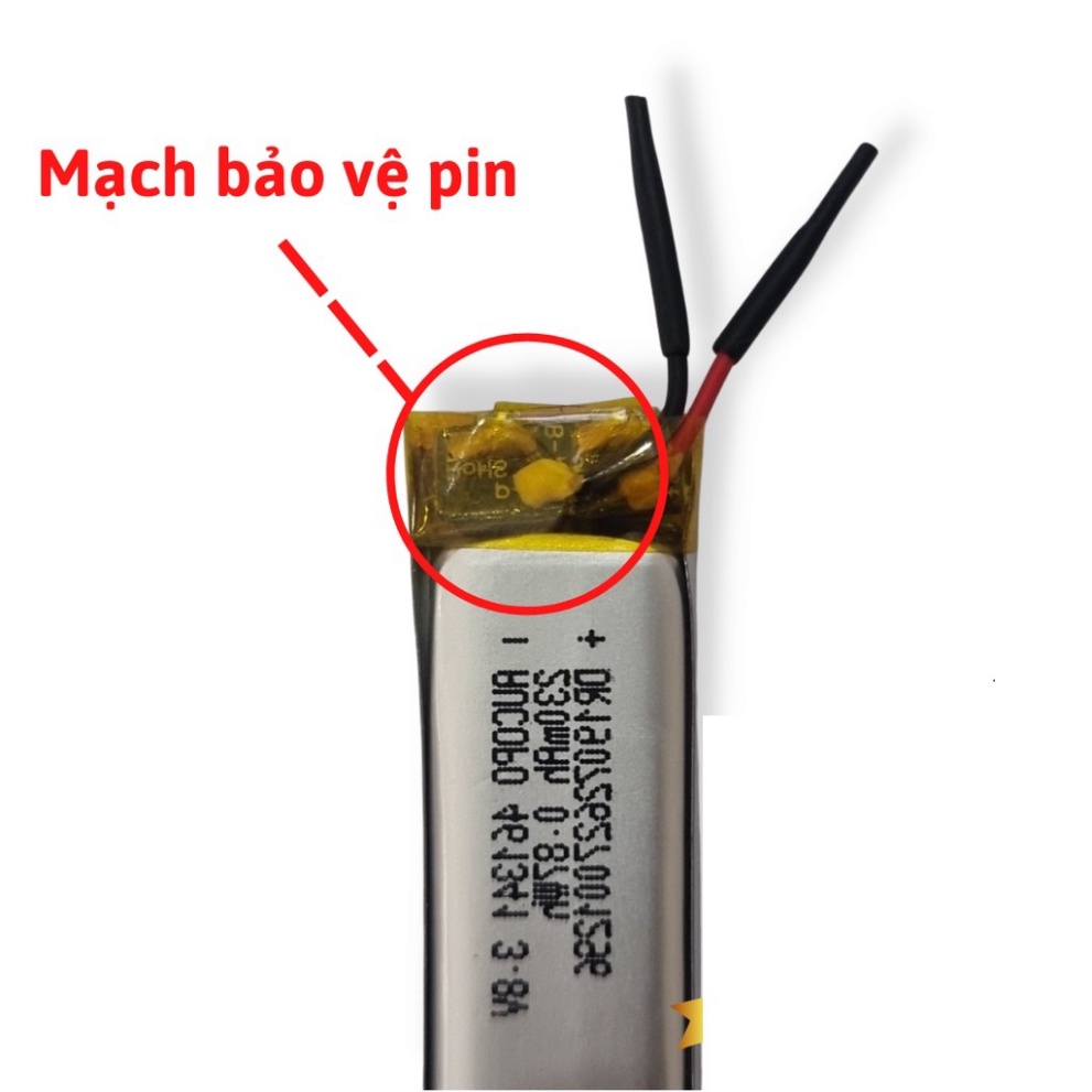Pin 3.7v 230mAh 41x13x4.6MM 461341Hãng AUCOPO chế đồ DIY siêu tiện Pin 3.8V - KhoDienTu