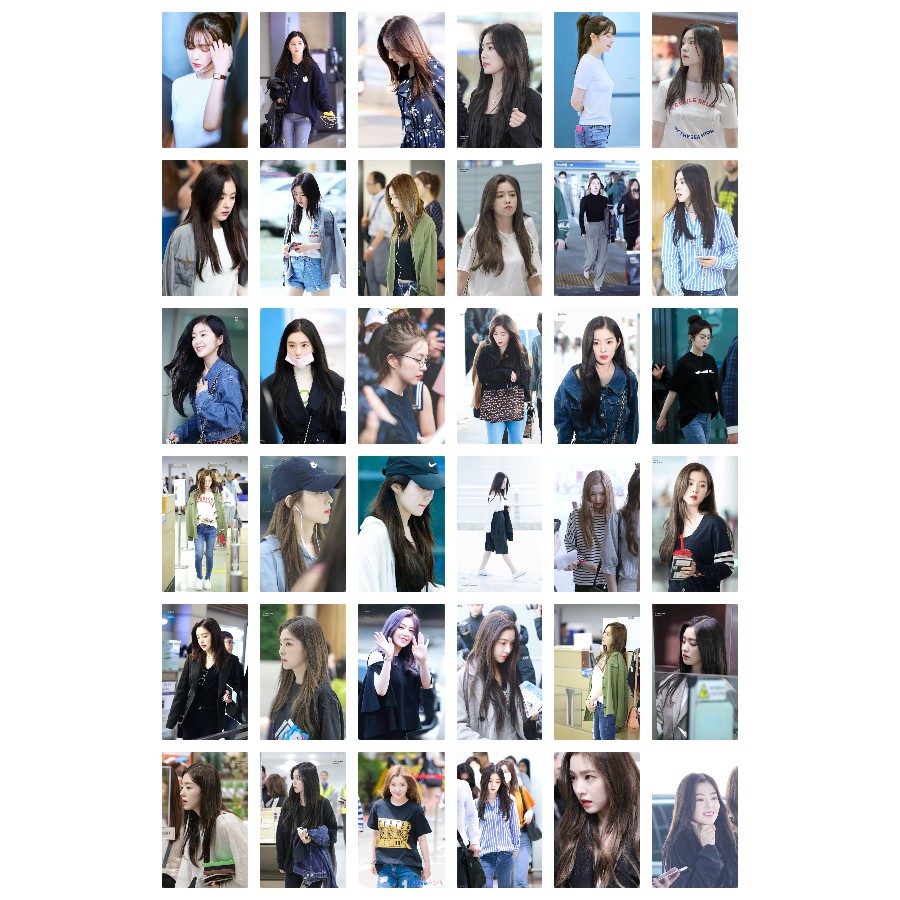 Lomo card 108 ảnh thành viên Red Velvet - Irene Airport Fashion (có lẻ 3 set)