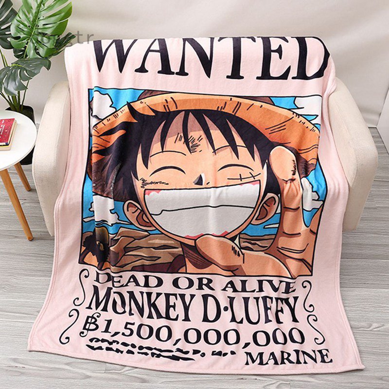 Chăn lông mềm mại in hình nhân vật One Piece