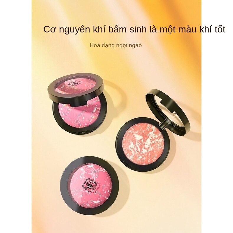 Hộp phấn má hồng thời trang SIVSAZ 3 màu tùy chọn kèm cọ 3.5g | BigBuy360 - bigbuy360.vn