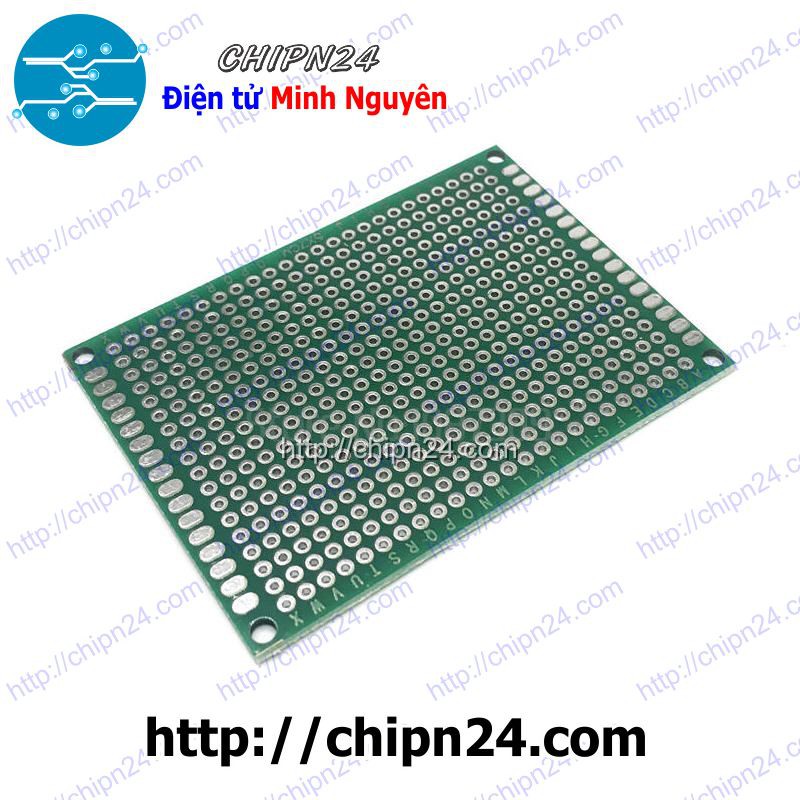 [1 TẤM] Testboard cắm hàn 2 mặt 5x7cm (Mạch sợi thủy tinh) (Board đồng đục lỗ PCB)