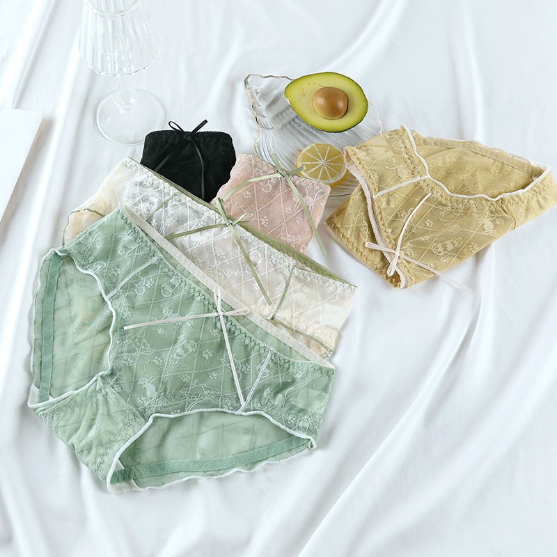 Quần Lót Nữ Phối Ren Thoáng Khí Dễ Thương