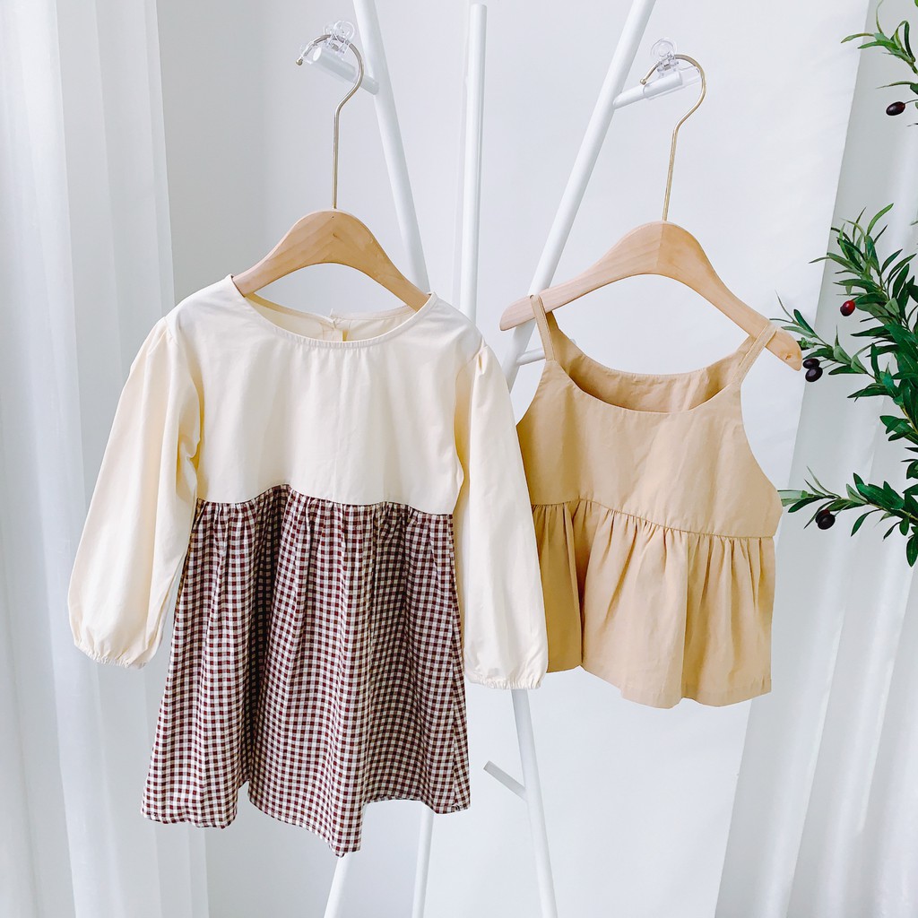 Set đầm bé gái kiểu Nhật