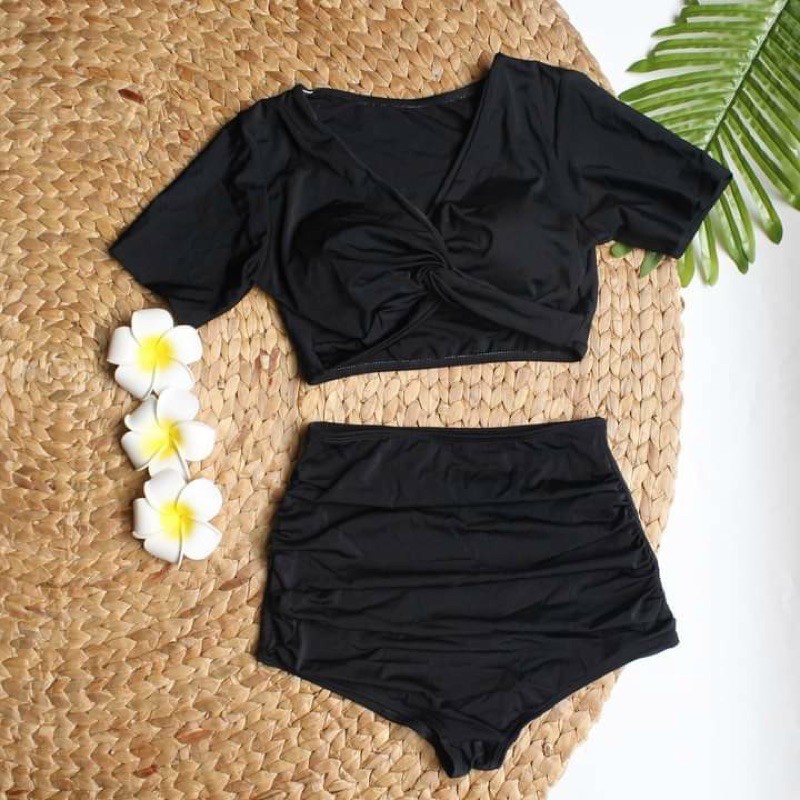 Bikini biển nữ ❤️ Freeship ❤️ Đồ bơi tay ngắn, dấu dáng siêu xinh