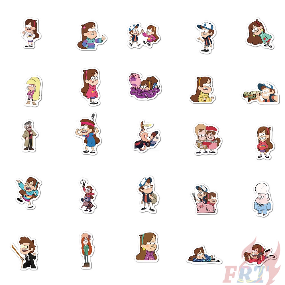 Set 50 Miếng Dán Trang Trí Hình Nhân Vật Trong Gravity Falls 01