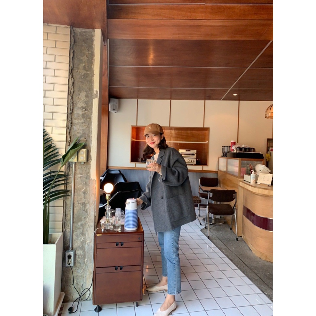 Áo khoác blazer vải dạ ép