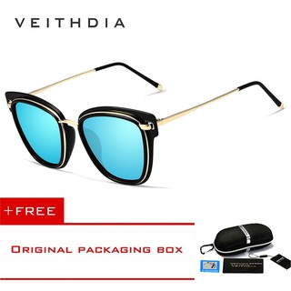 Kính râm VEITHDIA phân cực phong cách mắt mèo 2019 cho nữ