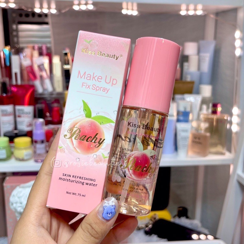 Xịt khoá make up KISS BEAUTY đào