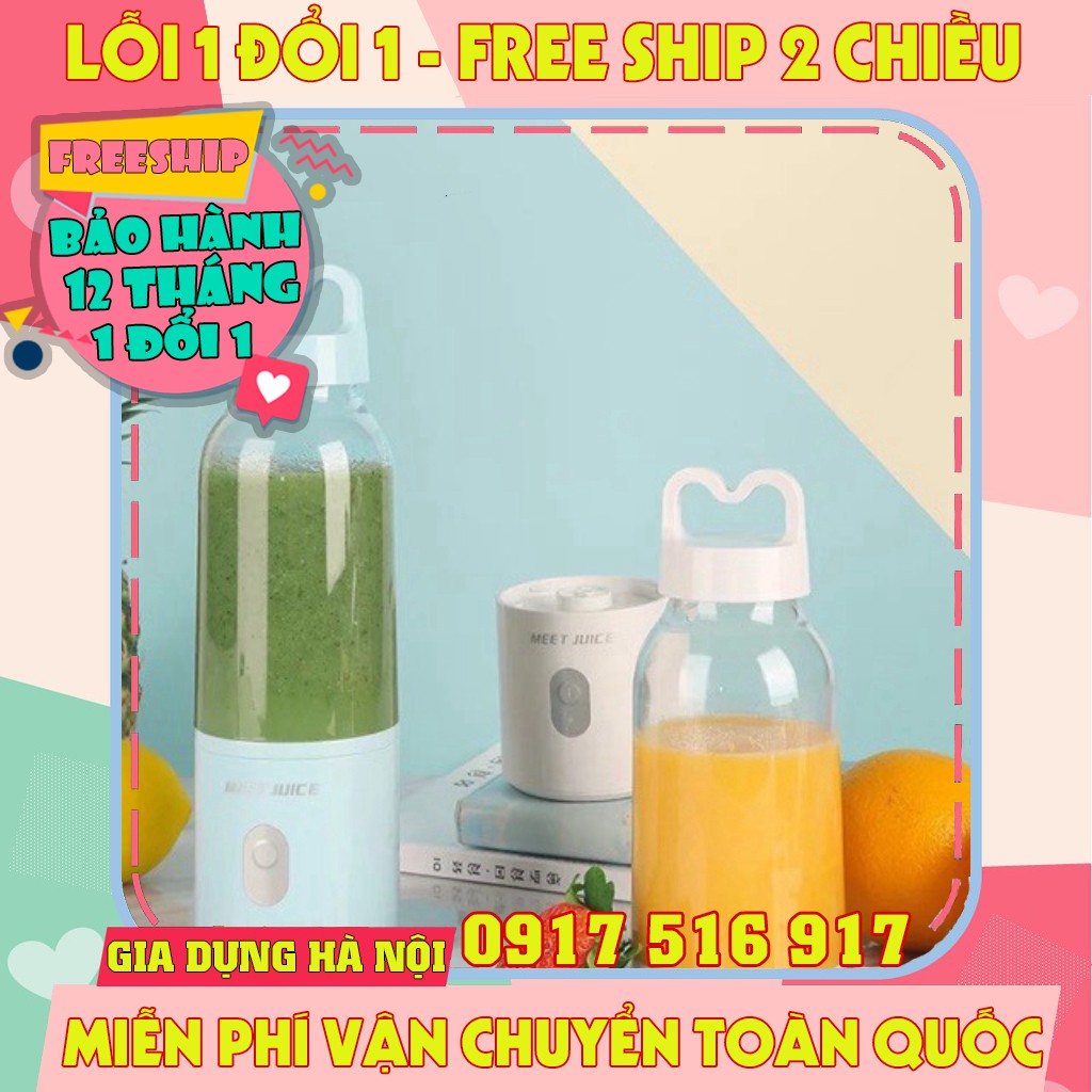 Máy xay sinh tố cầm tay Meet Juice, máy xay sinh tố mini dung tích 500ml