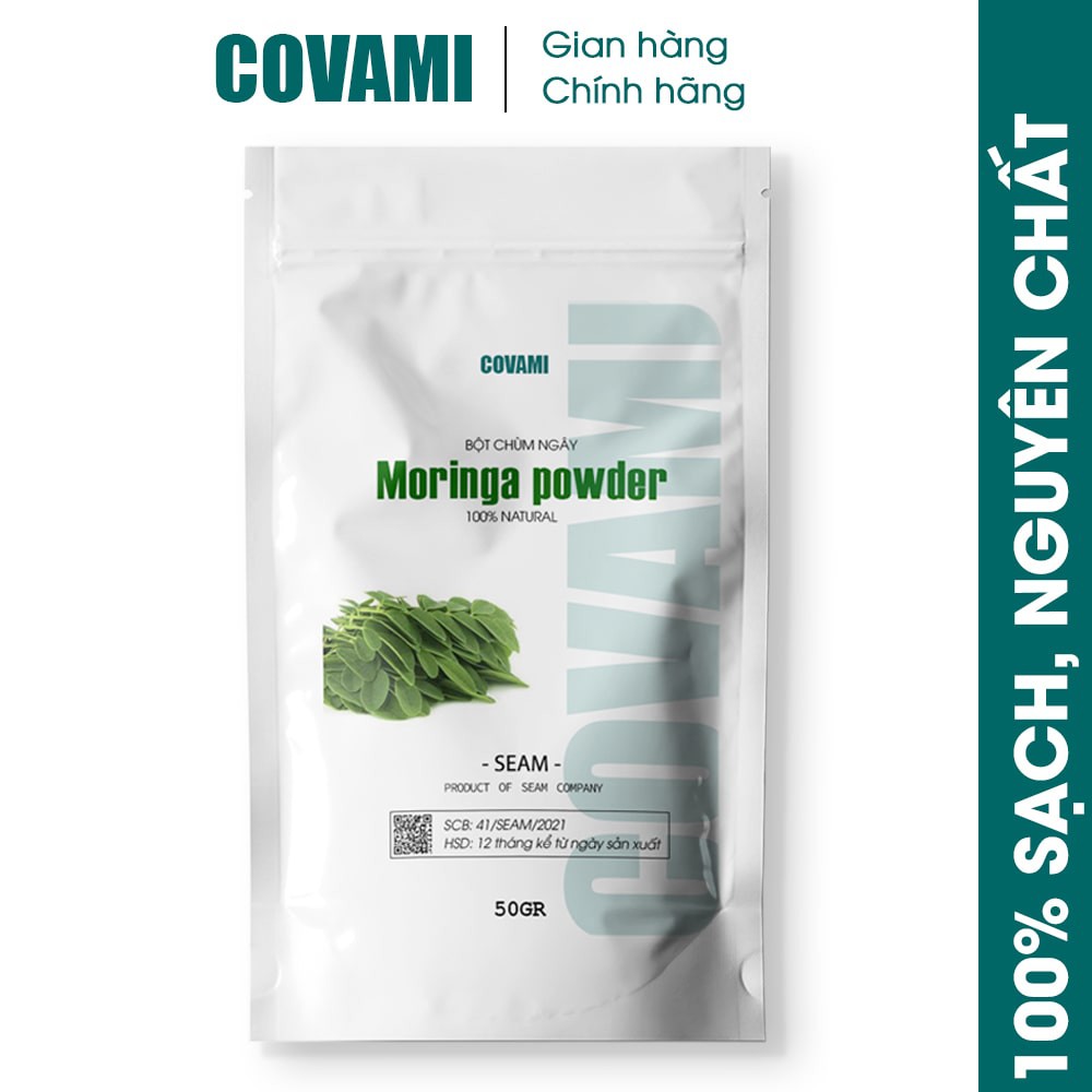 Bột chùm ngây hữu cơ nguyên chất sấy lạnh uống liền chuẩn xuất USA thương hiệu COVAMI 50gr