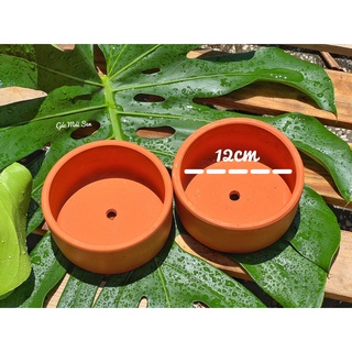 CHẬU ĐẤT NUNG TRÒN 12CM ĐỂ BÀN TRỒNG CÂY KIỂNG SEN ĐÁ