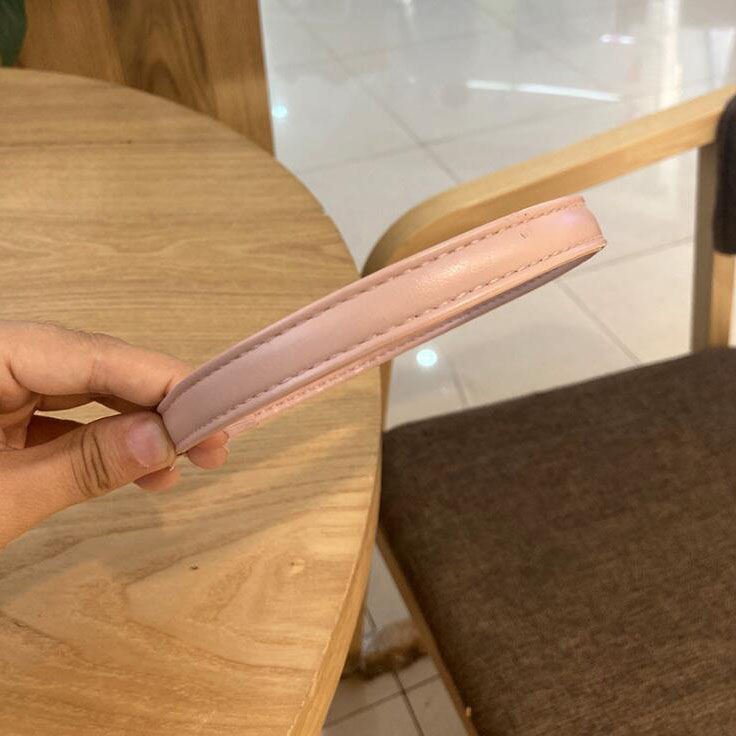 Dây Cột Tóc Da Pu Màu Kẹo Ngọt Phong Cách Vintage