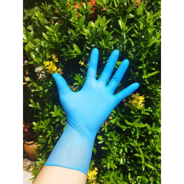 Đôi 2 Chiếc Găng Tay Nitrile Không Bột Màu Đen, Màu Trắng