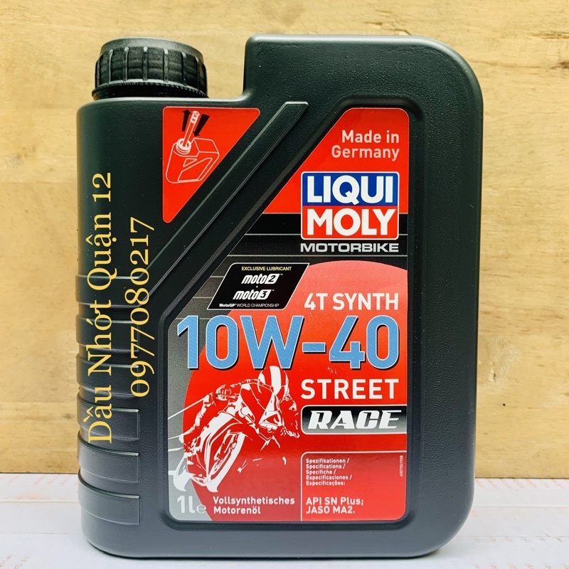 Bán Sỉ - Dầu Nhớt Liqui Moly Motorbike Synth 4T Street Race 10W-40 API SN Plus Jaso MA2 Made in Germany