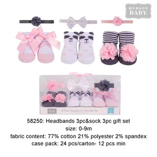 Set vớ + băng đô Hudson Baby cho bé gái