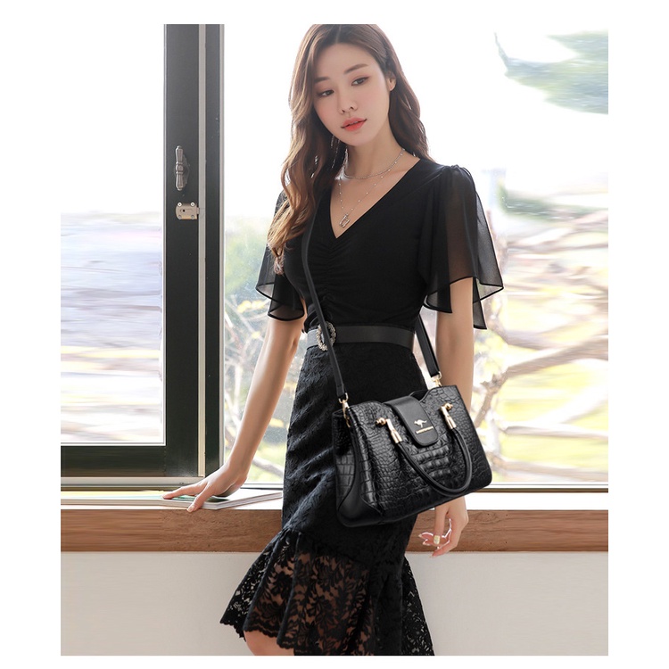 Túi xách nữ thời trang da bò cao cấp full hộp công sở to đẹp Hàn Quốc KAIDIFEINIROO KF05  size 29cm