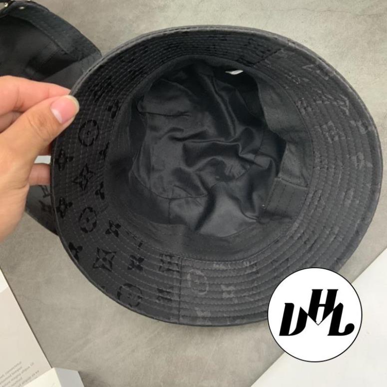 Combo Nón Gấm Full Đen Thời Trang Cá Tính Thêu LV Phong Cách Nam nữ
