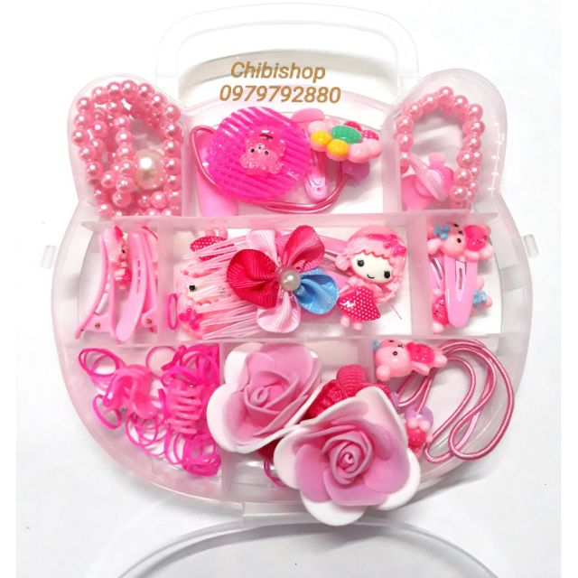 Hộp cột tóc bé gái hello kitty