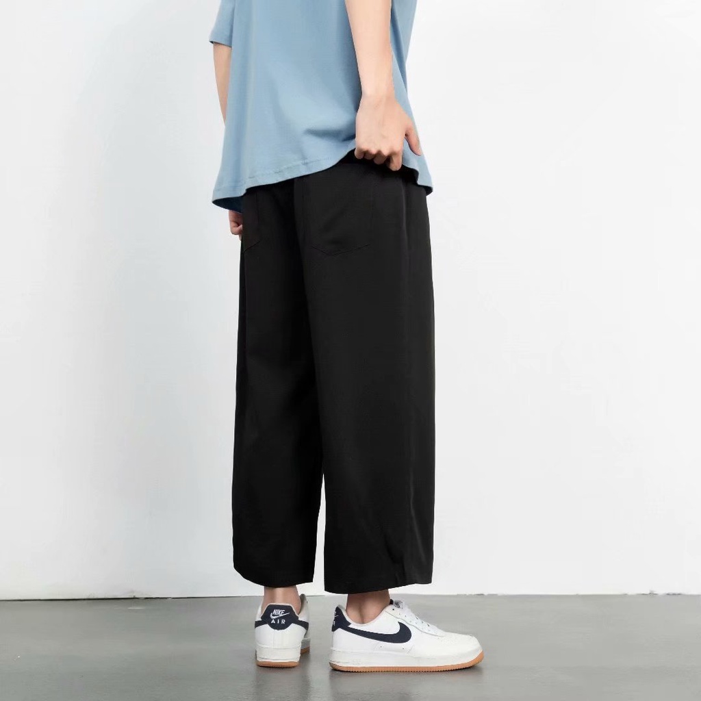 Quần ống rộng nam nữ , quần suông nam nữ ống rộng unisex lem tăm quần dài màu sángTTE221