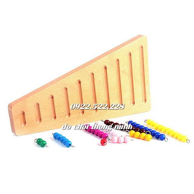 Bộ cườm 1-9 kèm khay đựng - Giáo cụ Montessori