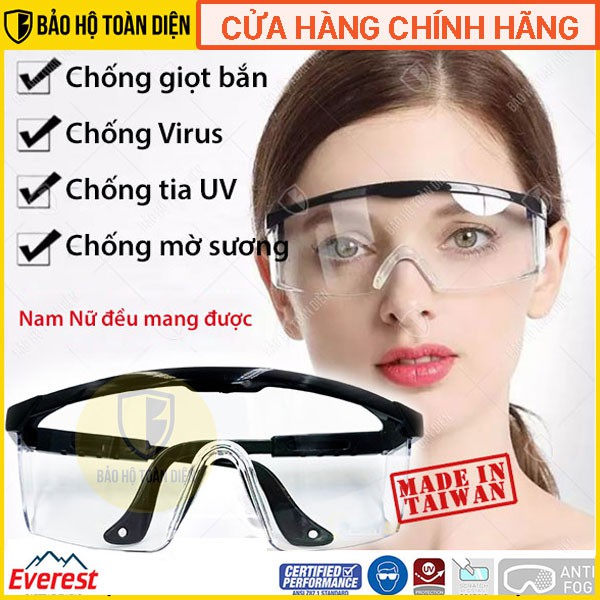 Kính bảo hộ chống bụi, chống tia UV nhập khẩu Chính hãng Everest EV-105 Đài Loan [SALE SẬP SÀN]