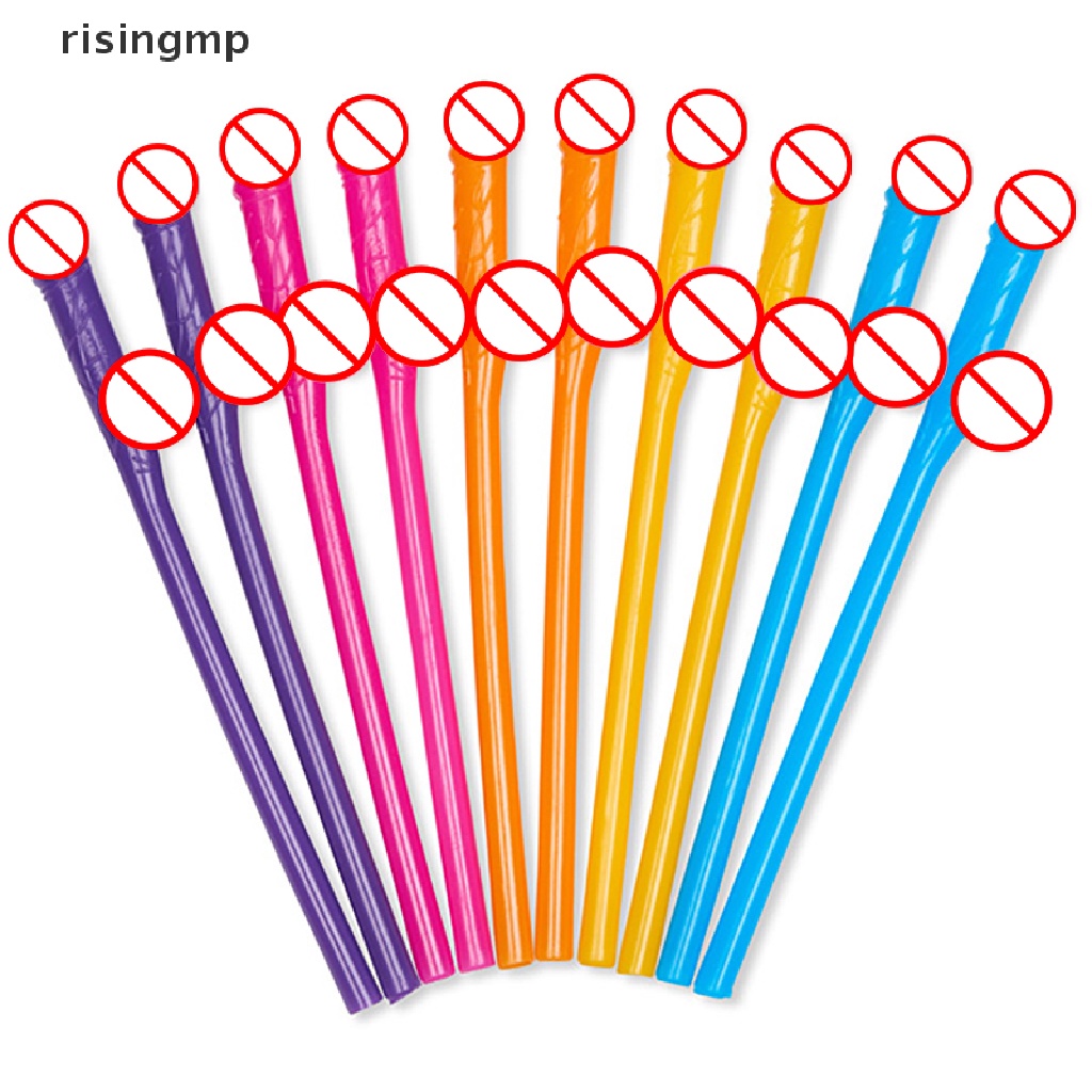 Set 10 Ống Hút Bút Hai Màu Quyến Rũ Hen Night Willy Peni Nude Ống Hút ♨Trên đó