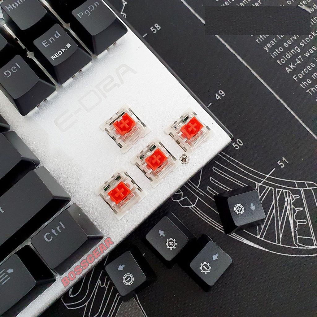 Bàn phím cơ EDRA EK3087 - Siêu phẩm năm 2020 - Led màu xanh dương 10 chế độ - Khung kim loại chống giật - Bảo