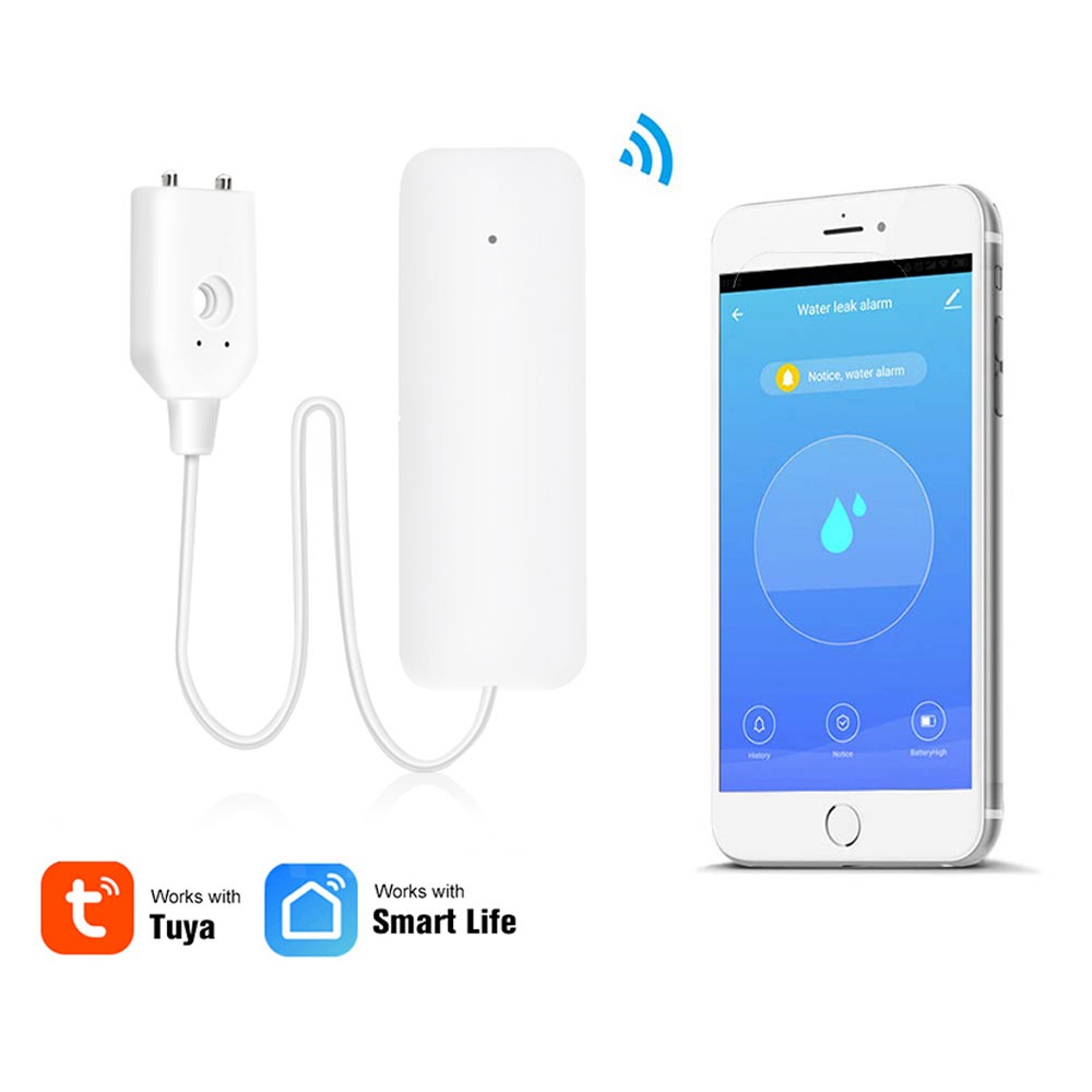 COD Tuya Wifi Ngâm Nước Detector Mực Nước Báo Động Hộ Gia Đình Dò Mức Nước-ELLE