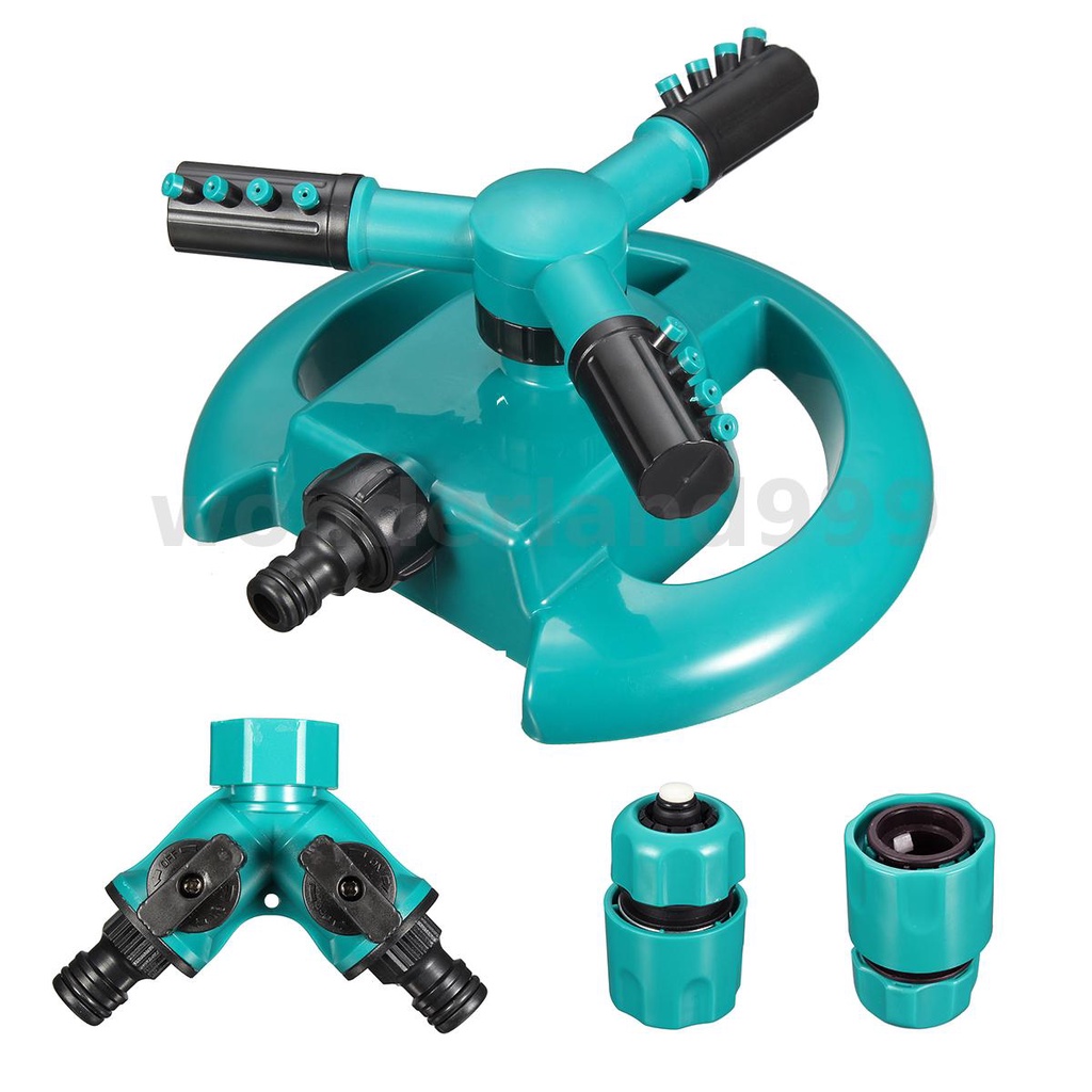 Vòi Phun Nước Tưới Vườn Tự Động Xoay 360 Độ 3 Vòng