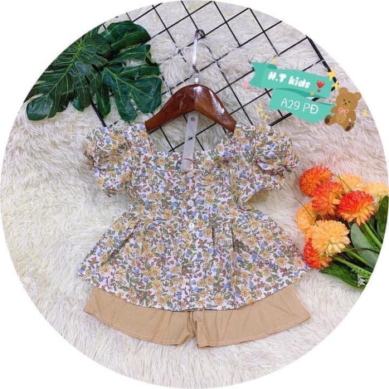 Set đồ mua hè cho bé gái đi học