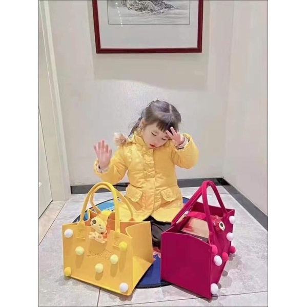 MVP2646 Túi xách bản to túi bỉm sữa màu kẹo đa năng cho mẹ và bé hoạt hình dễ thương