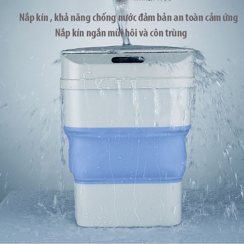 THÙNG RÁC THÔNG MINH CẢM ỨNG TỰ ĐỘNG MỞ 0,3S, DUNG TÍCH 17,5L