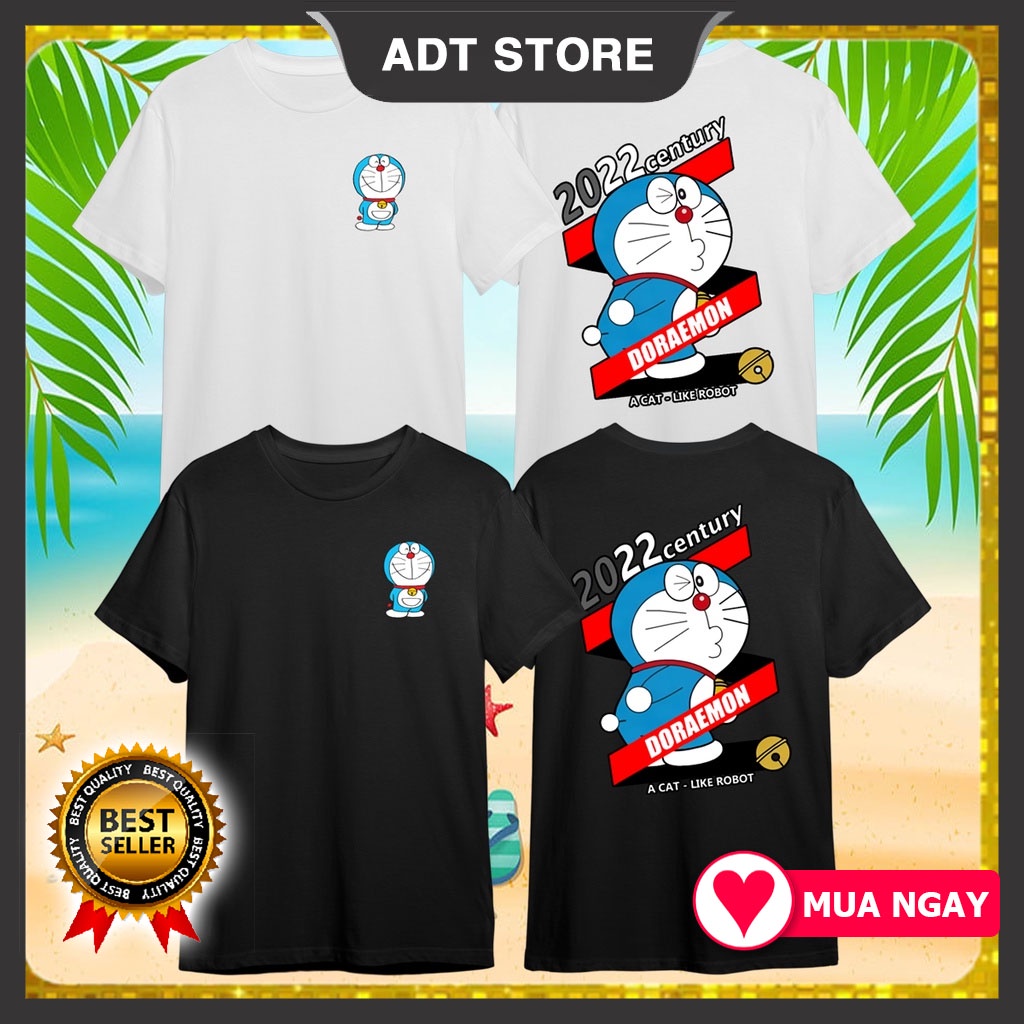 Áo thun doraemon 2022 in cao cấp, vải cotton mịn mát, unisex hàn quốc mẫu HOT giá rẻ