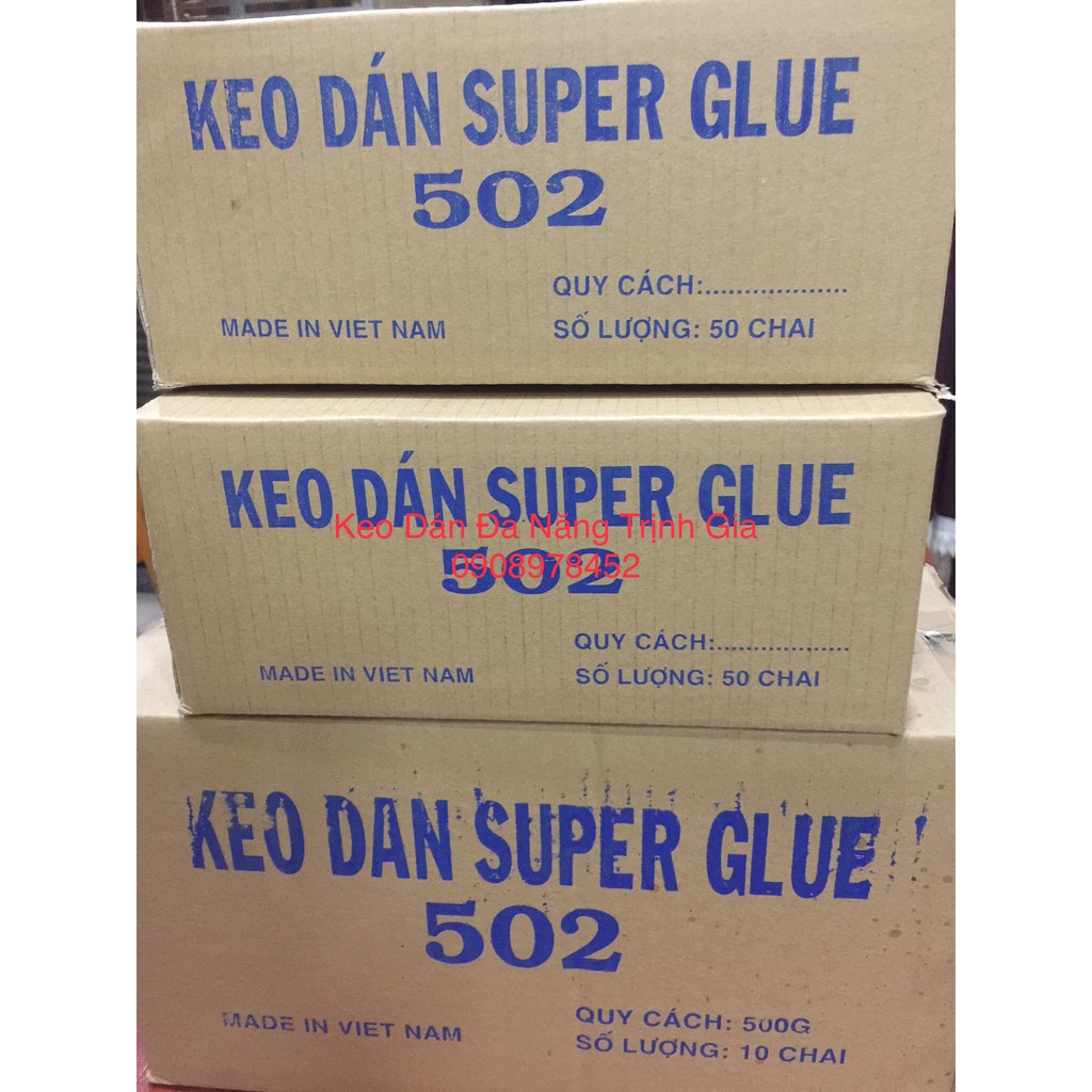 1 Thùng 50 Chai Keo 502- 30g, Siêu Dính, Khô 3’-Giống Hình