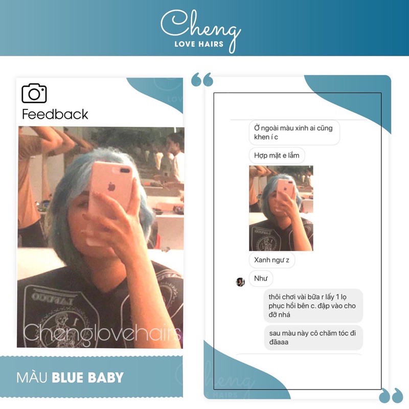 Thuốc nhuộm tóc BABY BLUE (đã bao gồm thuốc tẩy) | BigBuy360 - bigbuy360.vn