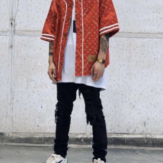 Áo Supreme x Louis Vuitton Baseball Jersey
