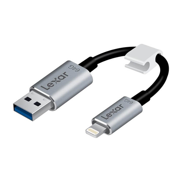 USB OTG iPhone 64GB Lexar Jumpdrive C25i 130Mb/s