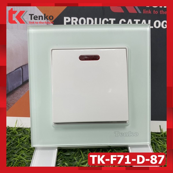 Công Tắc Công Suất Cao 20A Cho Bình Nóng Lạnh, Điều Hòa - Mặt Kính Màu Xanh Mint - Chính Hãng Tenko TK-F71-D-87