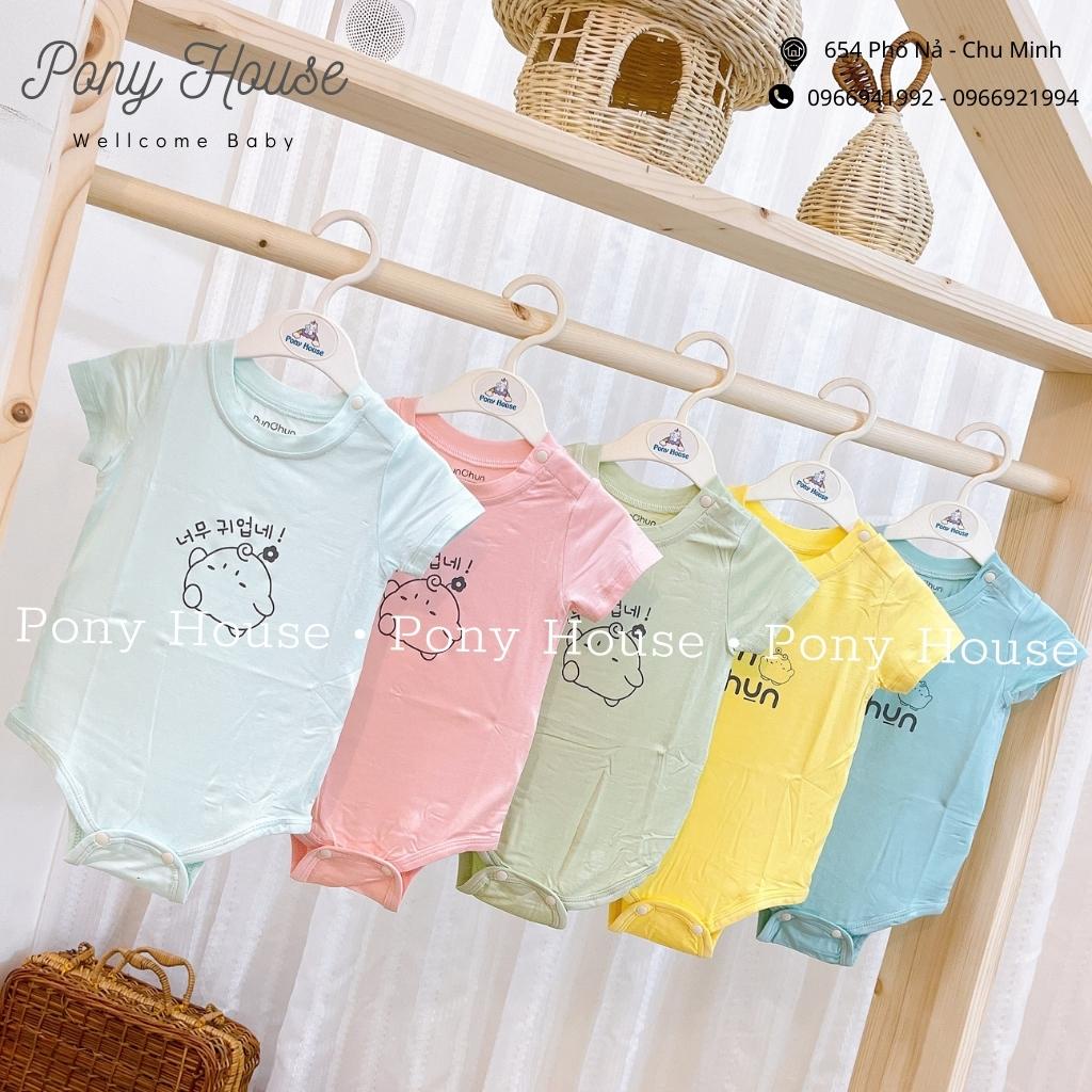 Body Chip Cộc Tay Punchun Cotton Bambo Siêu Đẹp Mềm Mát Cho Bé Trai Bé Gái Sơ Sinh