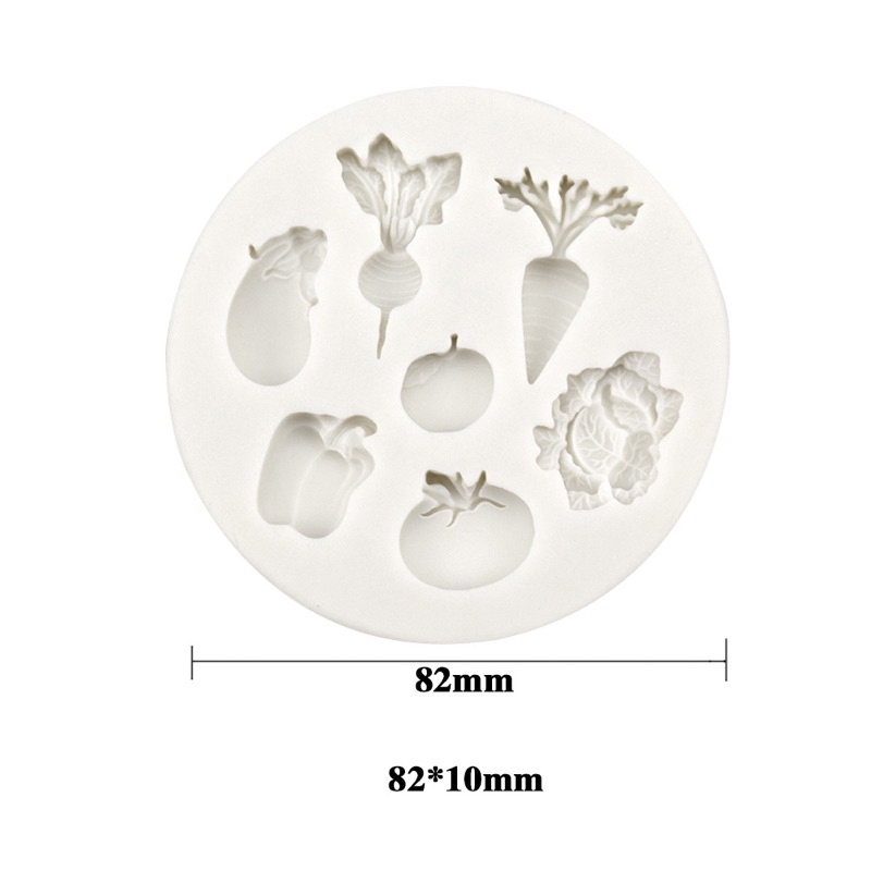 khuôn silicon trang trí bánh mẫu củ quả