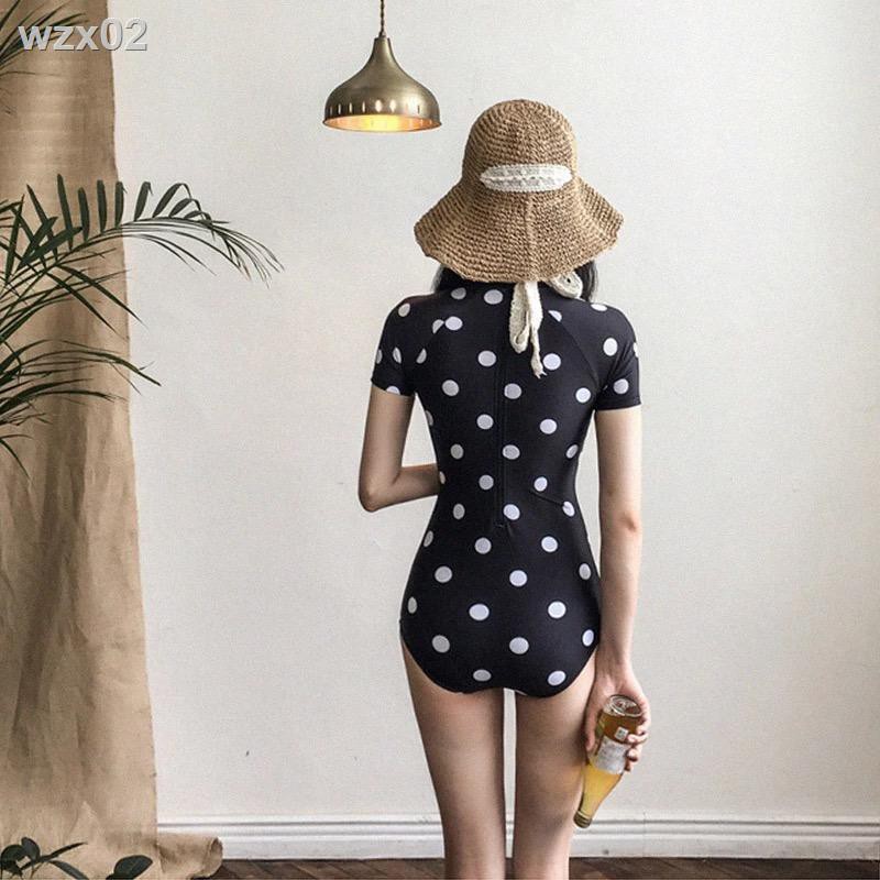 Áo tắm một mảnh nữ sinh Hàn Quốc tam giác nhỏ tươi mát che bụng, bikini đen trắng mai gợi cảm | BigBuy360 - bigbuy360.vn