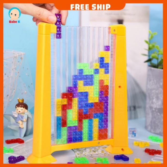 Đồ Chơi Cho Bé Phát Triển Chí Thông Minh - Bộ Game Xếp Hình TETRIS MAGIC Cải Tiến
